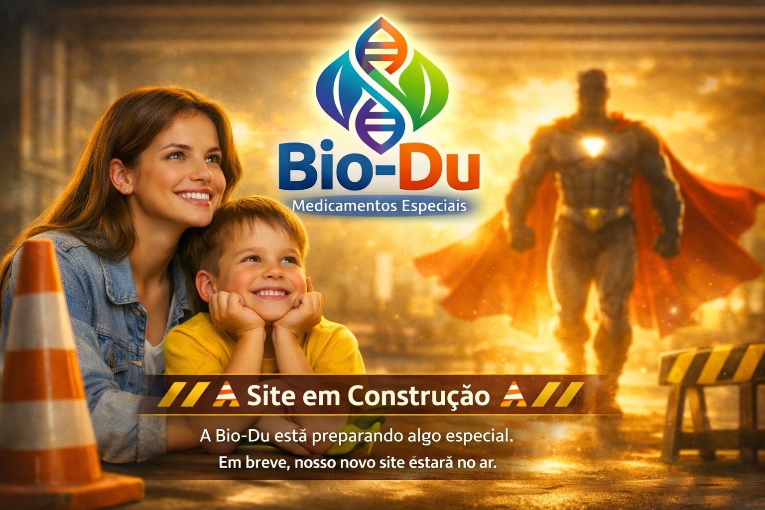 Mãe e criança super-herói - Bio-Du